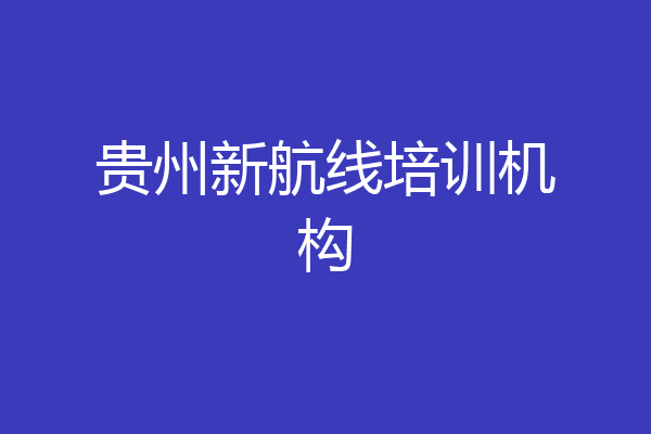 贵州新航线培训机构