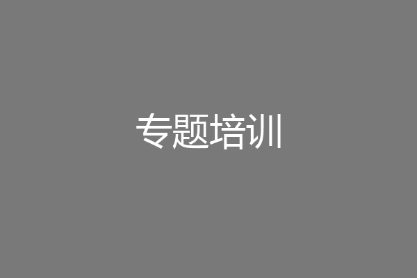 专题培训