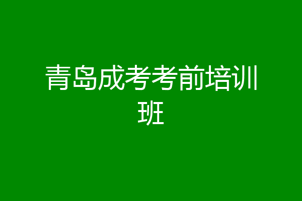 青岛成考考前培训班