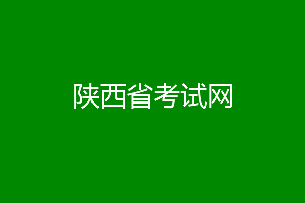 陕西省考试网