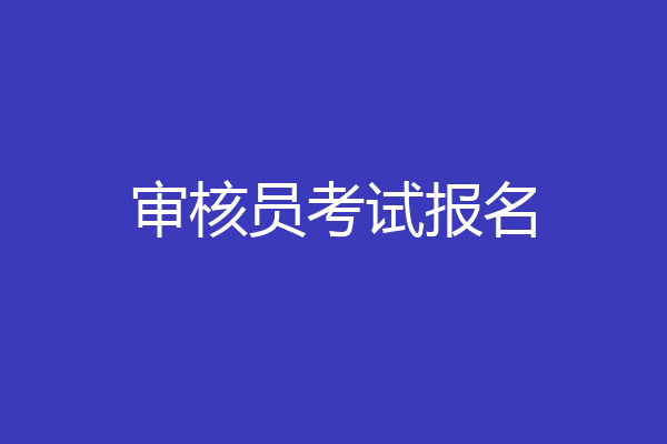 审核员考试报名