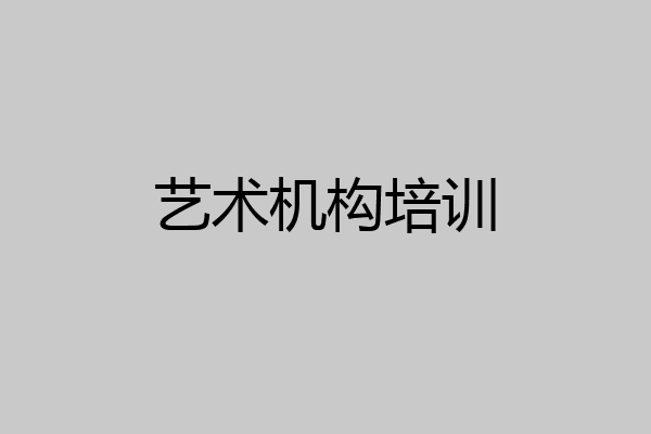 艺术机构培训