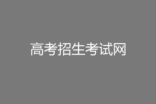 高考招生考试网