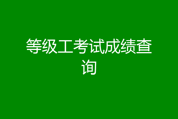 等级工考试成绩查询