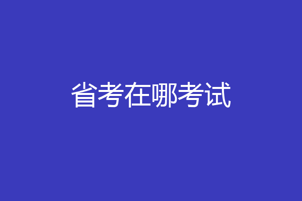省考在哪考试