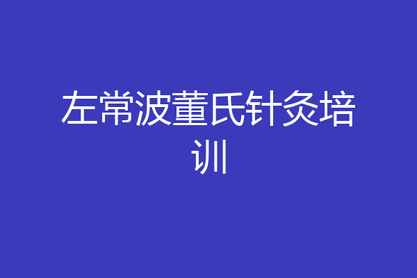 左常波董氏针灸培训