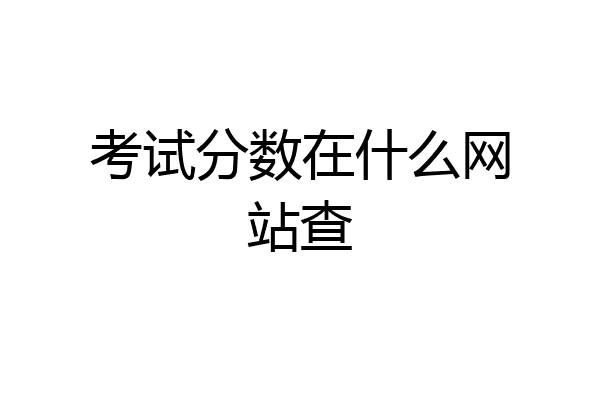 考试分数在什么网站查