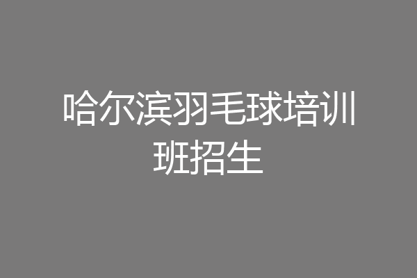 哈尔滨羽毛球培训班招生