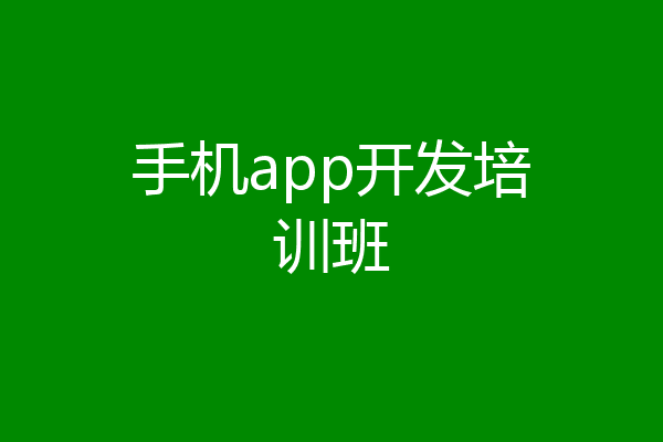 手机app开发培训班