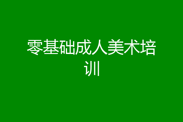 零基础成人美术培训