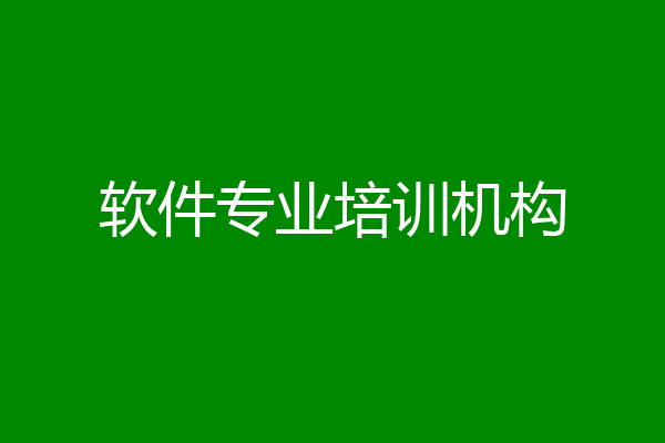 软件专业培训机构