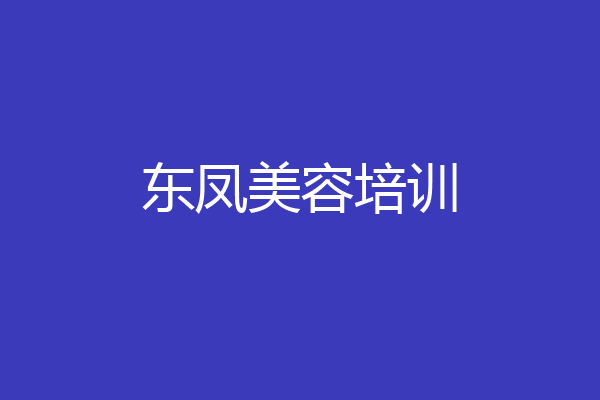 东凤美容培训