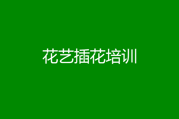 花艺插花培训