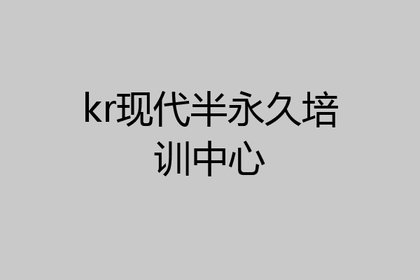 kr现代半永久培训中心