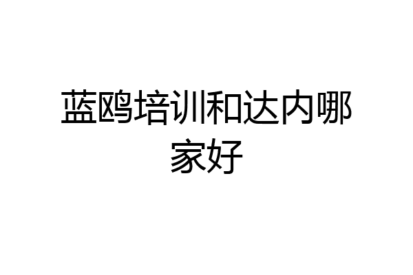蓝鸥培训和达内哪家好
