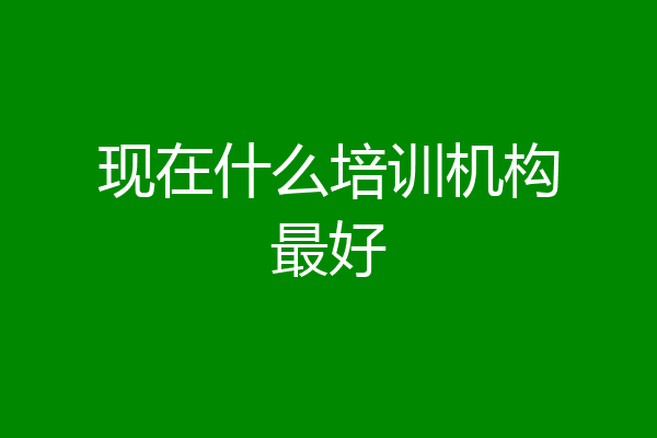 现在什么培训机构最好