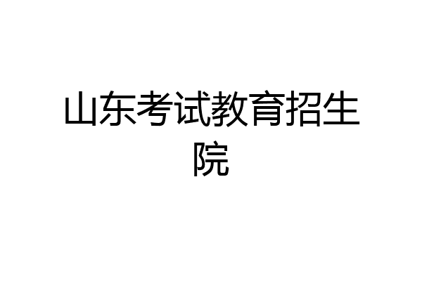 山东考试教育招生院