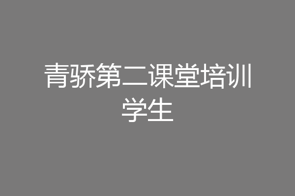 青骄第二课堂培训学生