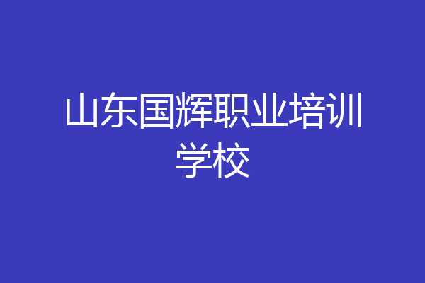 山东国辉职业培训学校