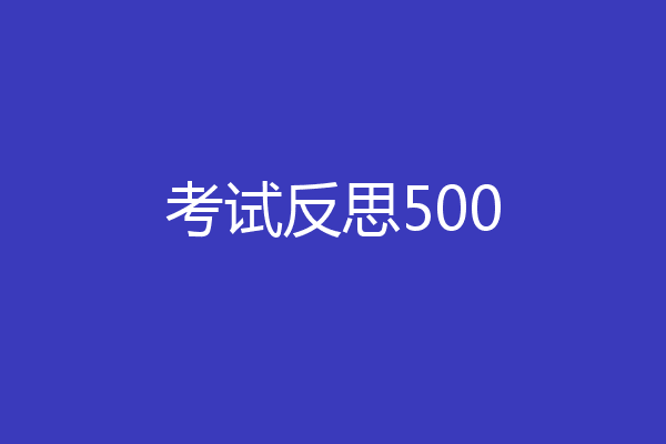 考试反思500