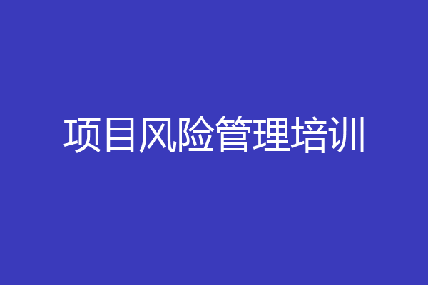 项目风险管理培训