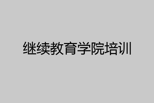 继续教育学院培训