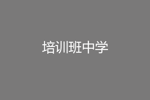 培训班中学