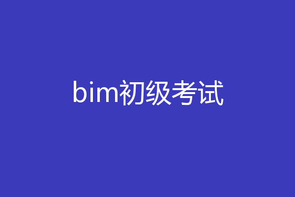 bim初级考试