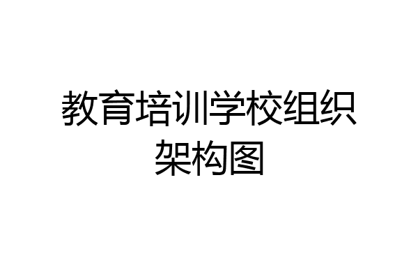教育培训学校组织架构图