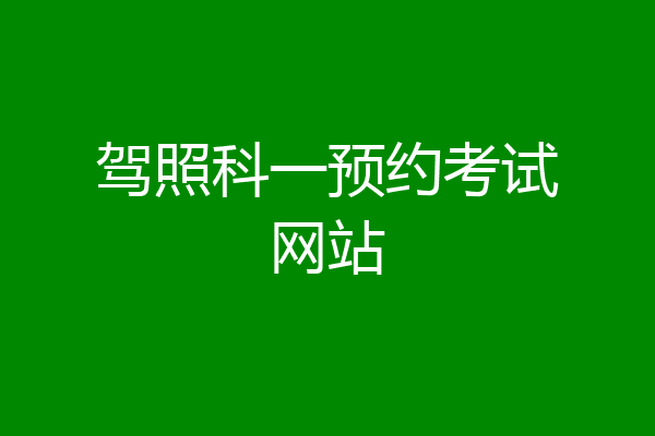驾照科一预约考试网站