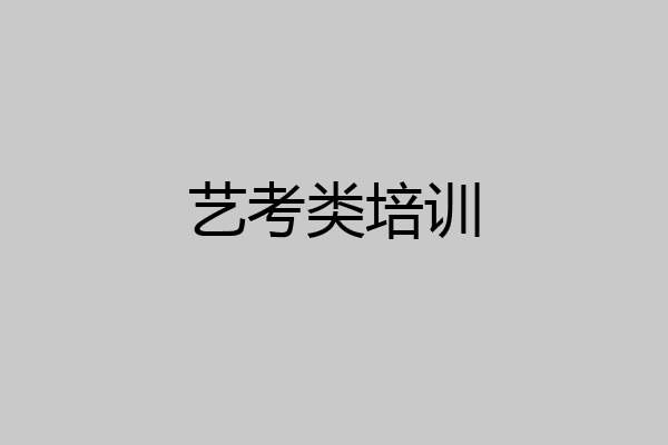 艺考类培训