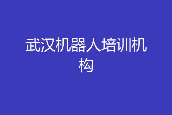 武汉机器人培训机构