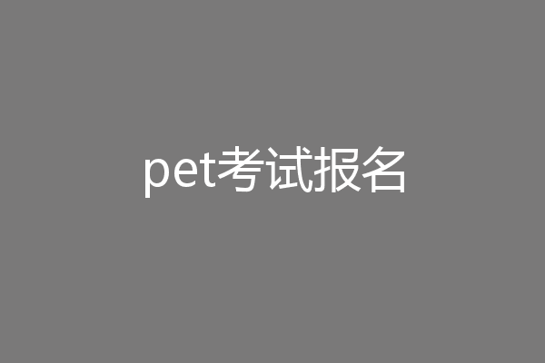 pet考试报名