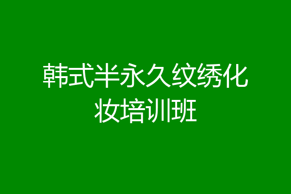 韩式半永久纹绣化妆培训班