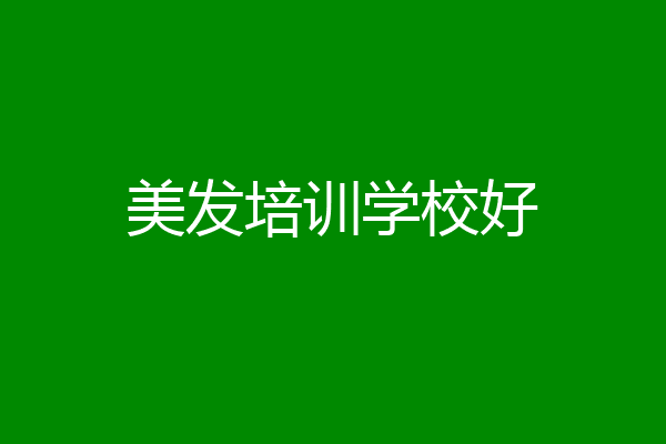 美发培训学校好