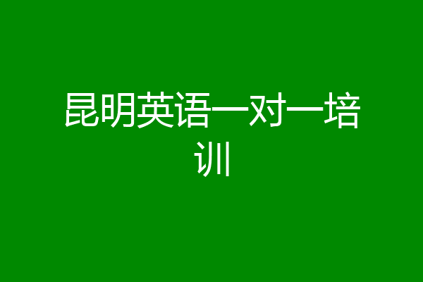 昆明英语一对一培训