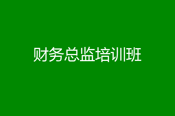 财务总监培训班