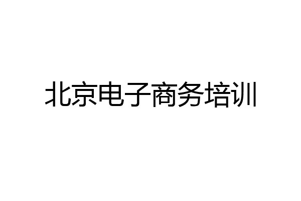 北京电子商务培训