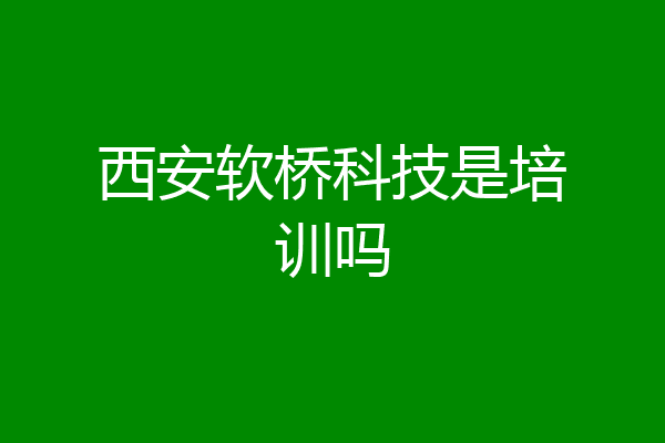 西安软桥科技是培训吗