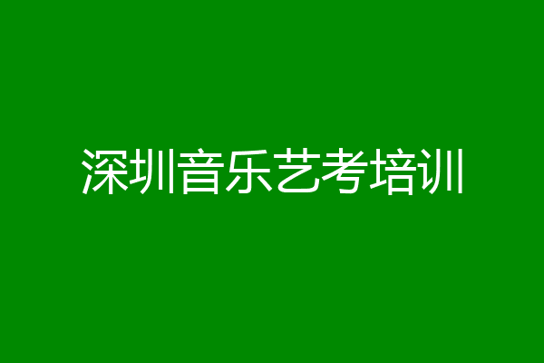 深圳音乐艺考培训