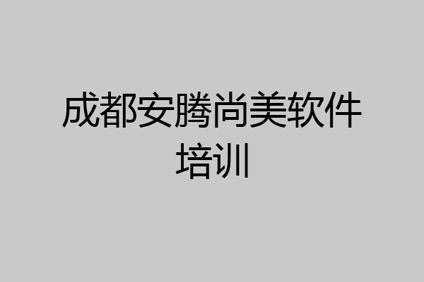 成都安腾尚美软件培训