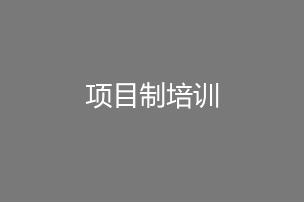 项目制培训