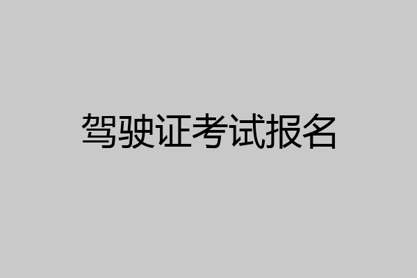 驾驶证考试报名