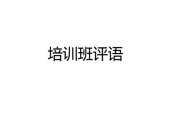 培训班评语