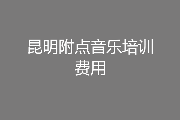 昆明附点音乐培训费用