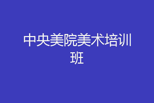 中央美院美术培训班