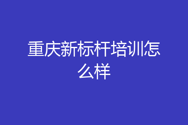 重庆新标杆培训怎么样