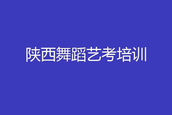 陕西舞蹈艺考培训