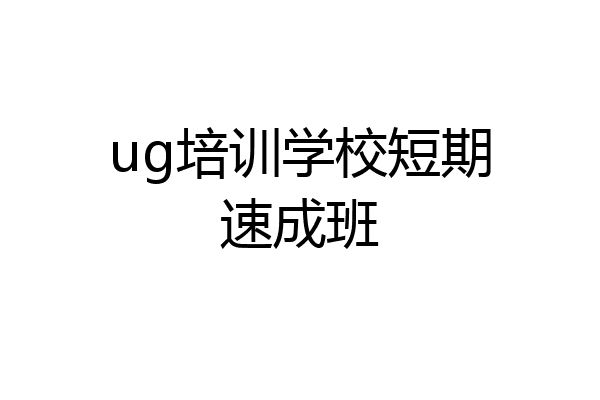 ug培训学校短期速成班