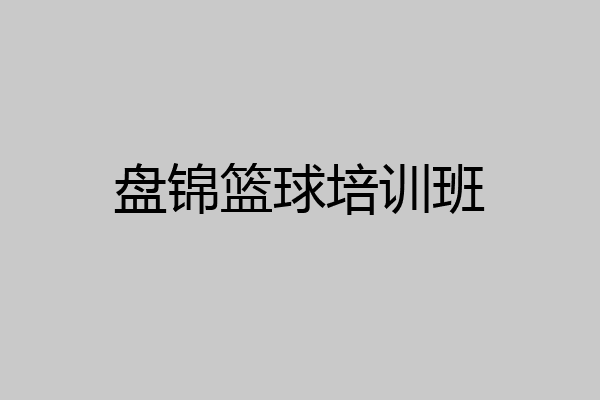盘锦篮球培训班